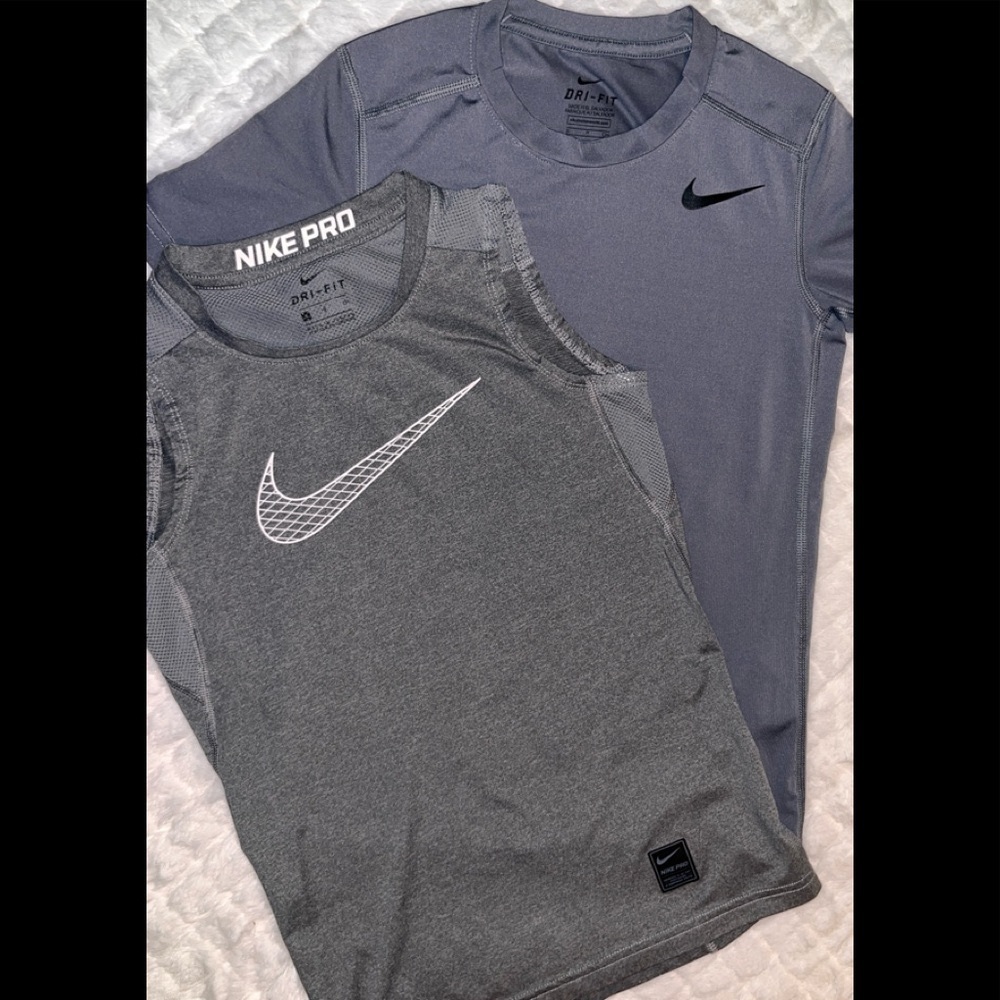 2 Nike Dri-Fit shirts YS